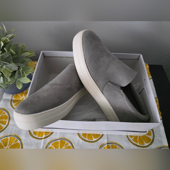 Steve Madden Shoes - Steve Madden Gray Suede Slip-On Sneakers